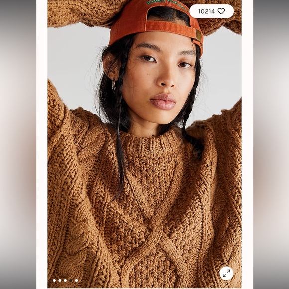 Free People Cutting Edge Cable Pullover SMALL - Picture 3 of 7